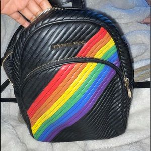 Michael Kors New Black Rainbow Medium Backpack